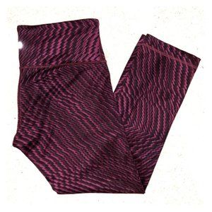 Lululemon Wunder Under Tights Burgundy Zig Zag 4